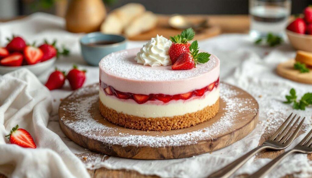 Torta di fragole senza cottura, il dolce scenografico per il pranzo del 1° maggio